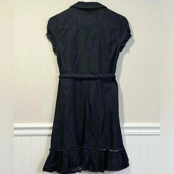 Calvin Klein Jeans dark denim button up dress size small - Picture 2 of 12
